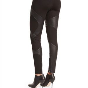 Haute Hippie Leather Leggings Zip Ankle size Small